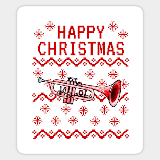 Trumpet Ugly Christmas Trumpeter Brass Teacher Musician Sticker